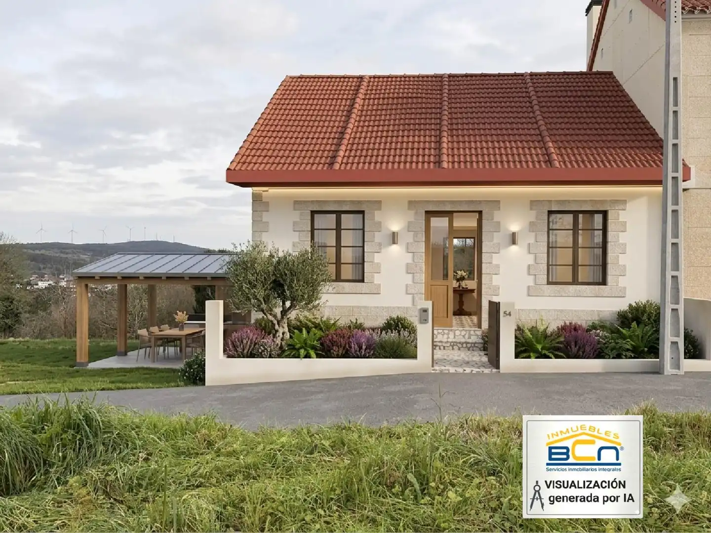 Vista exterior de Casa adosada en venta en Negreira con Jardín privado