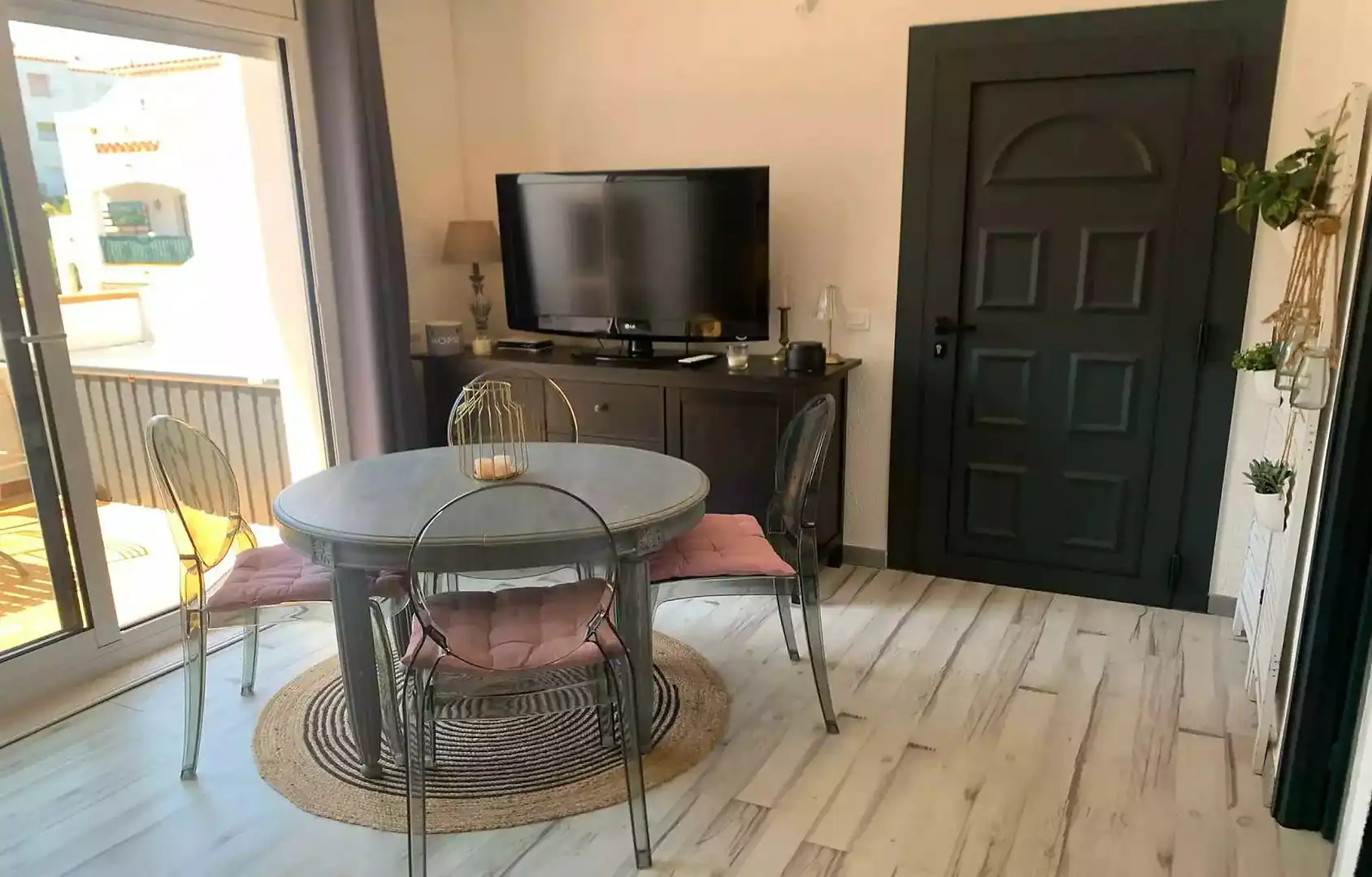 Dining room of Flat for sale in Roses  with Air Conditioner, Heating and Terrace