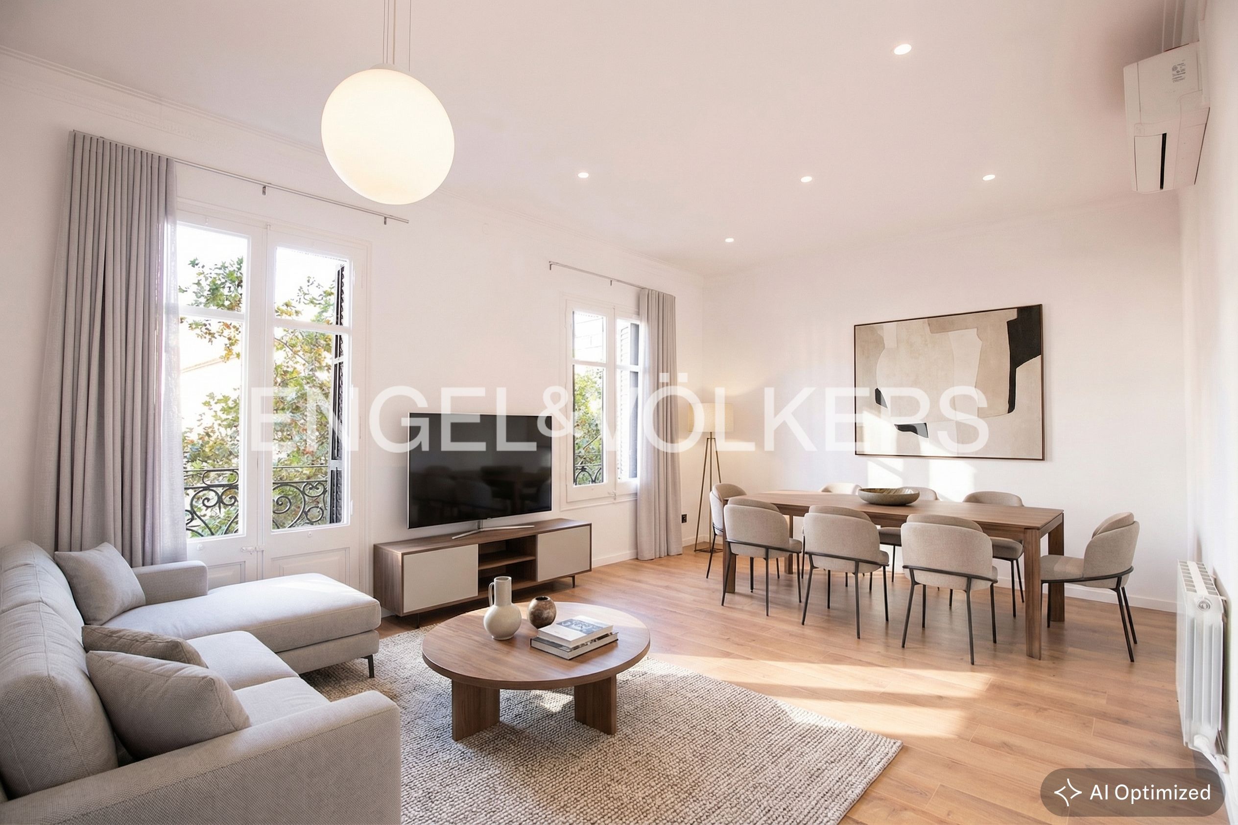 Wohnzimmer von Wohnung zum Verkauf in  Barcelona Capital mit Klimaanlage, Heizung und Parkett