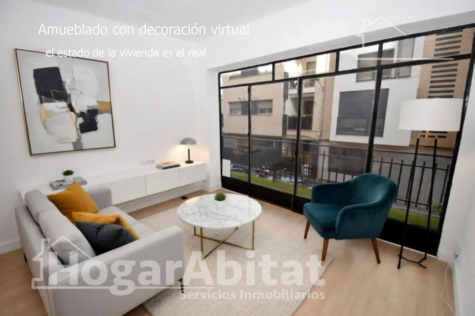 Living room of Flat for sale in Burriana / Borriana  with Balcony and Alarm
