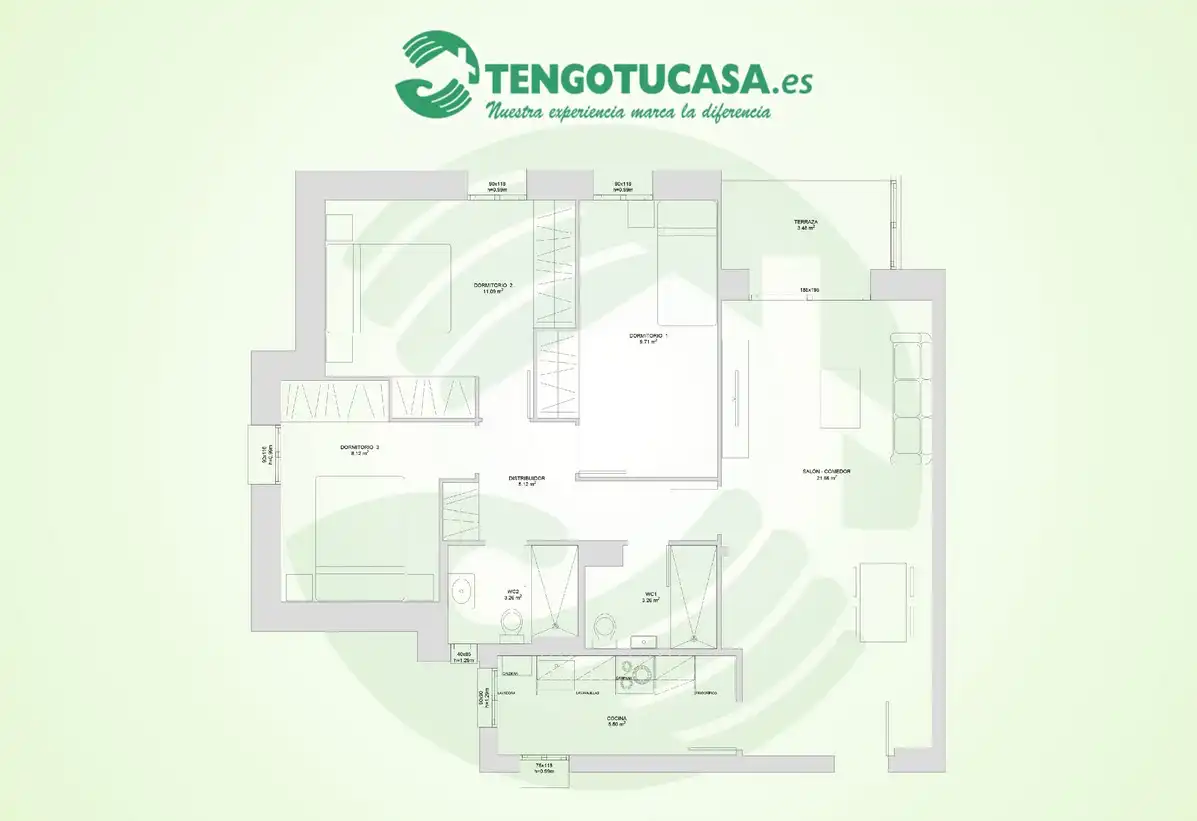 Flat for sale in Madrid  with Air Conditioner, Heating and Terrace