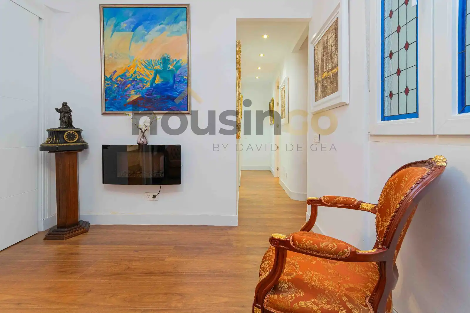 Living room of Flat for rent in Madrid  with Air Conditioner, Heating and Furnished