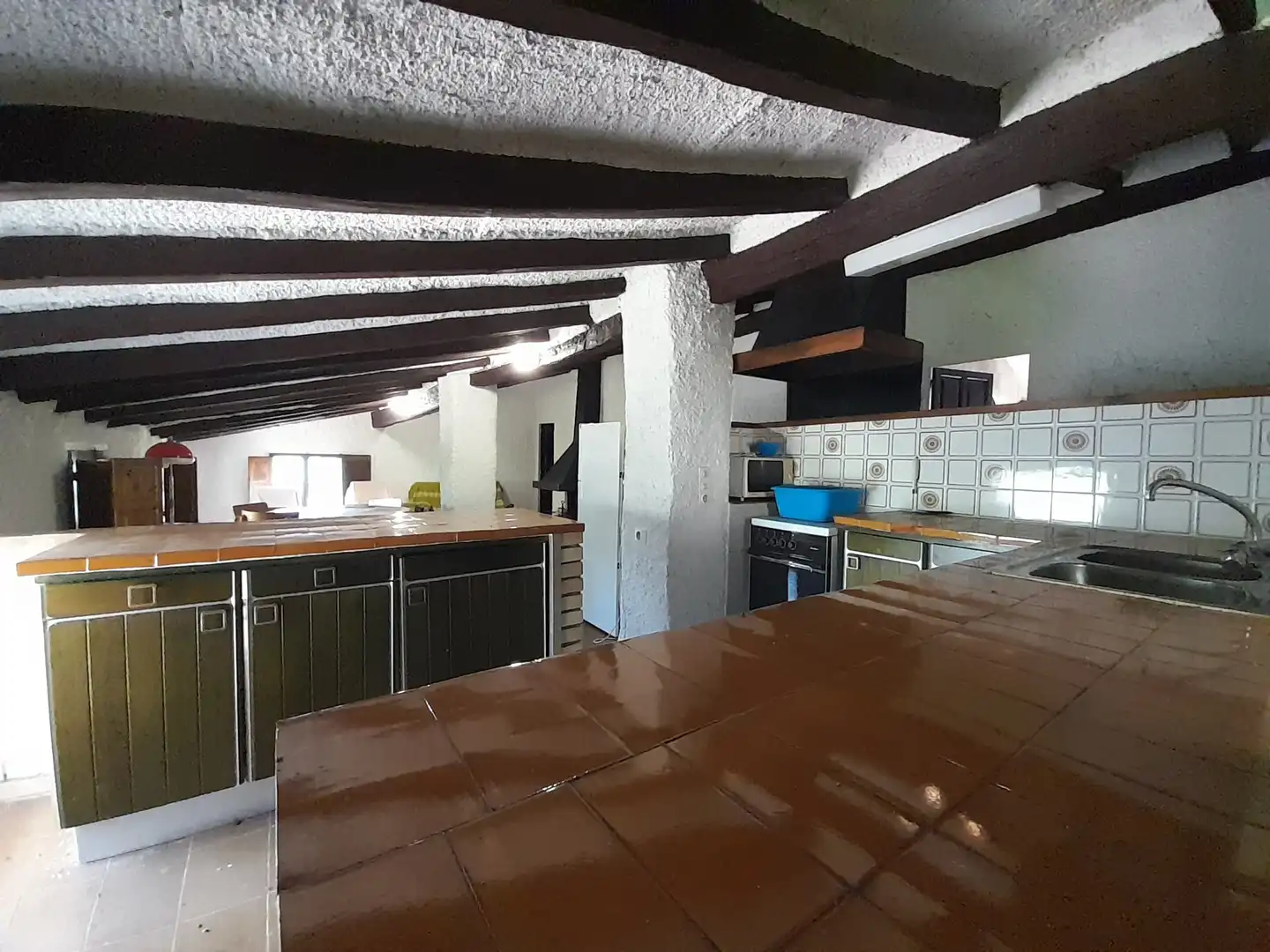 Cocina de Finca rústica en venta en La Vall de Bianya con Calefacción, Terraza y Trastero