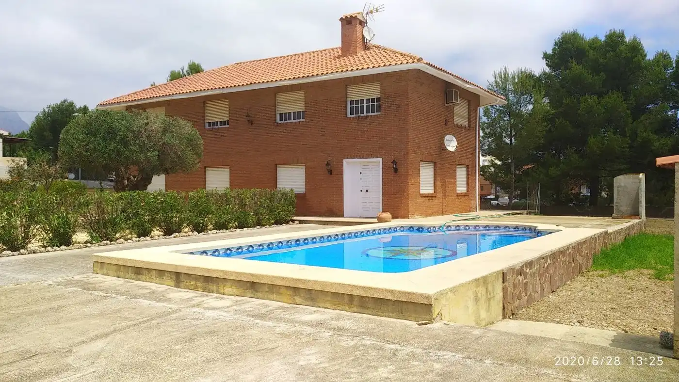 Swimming pool of Houses for sale in La Nucia  with Private garden, Terrace and Storage room