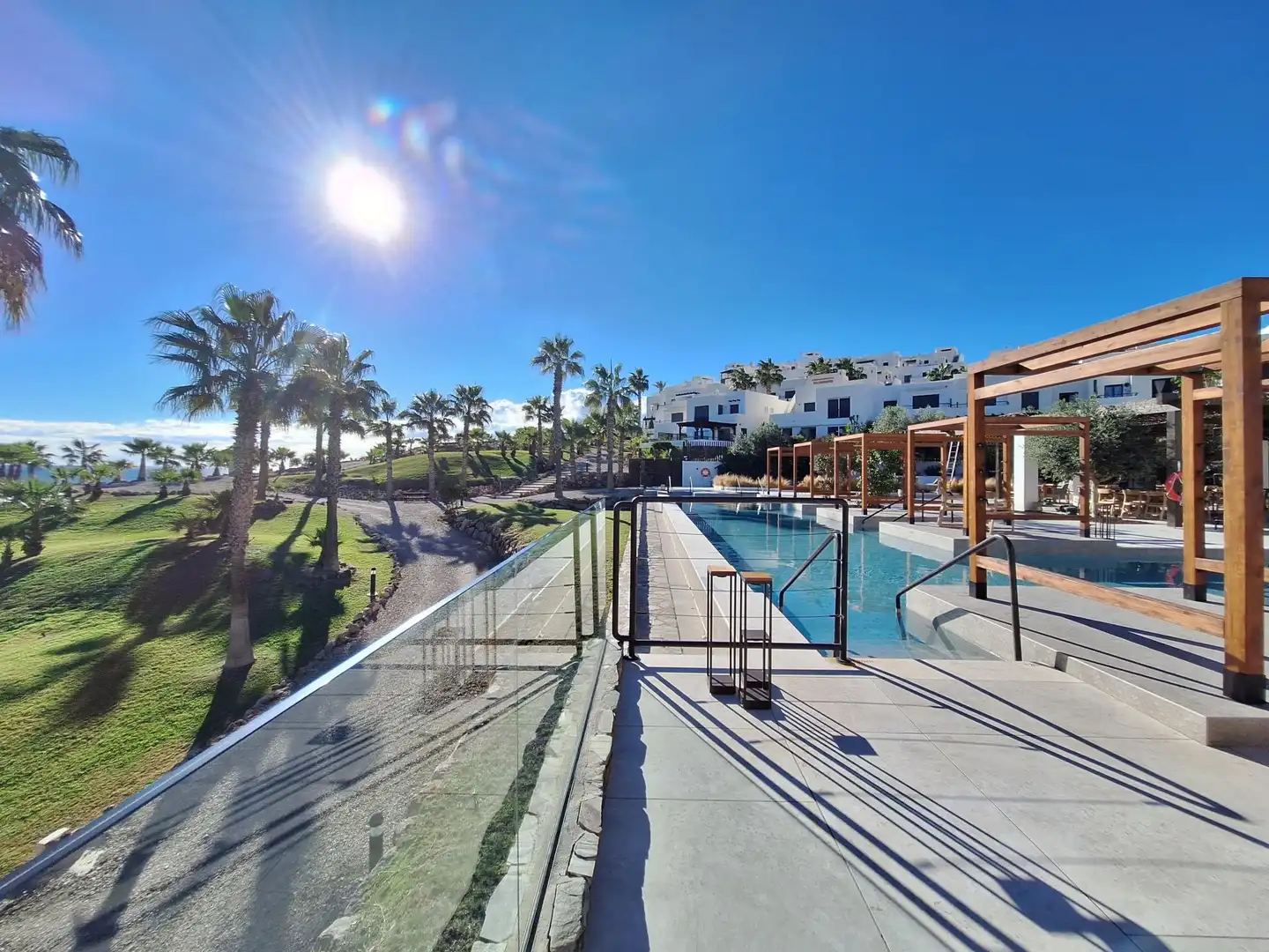 Terrasse von Wohnung zum Verkauf in Mojácar mit Klimaanlage, Terrasse und Gemeinschaftspool