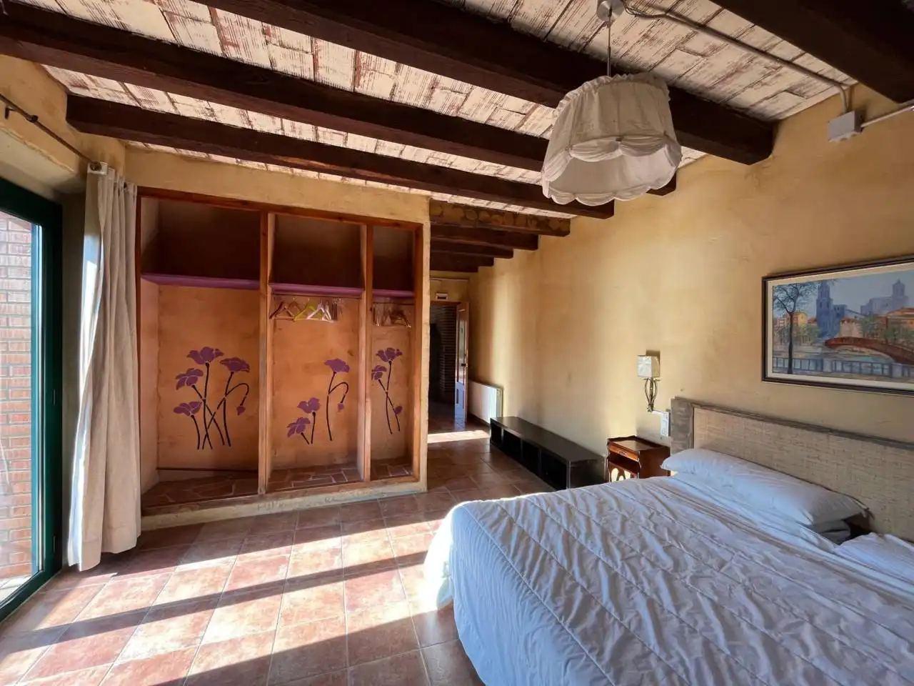 Habitación de Finca rústica de alquiler en Aiguaviva con Calefacción, Jardín privado y Terraza