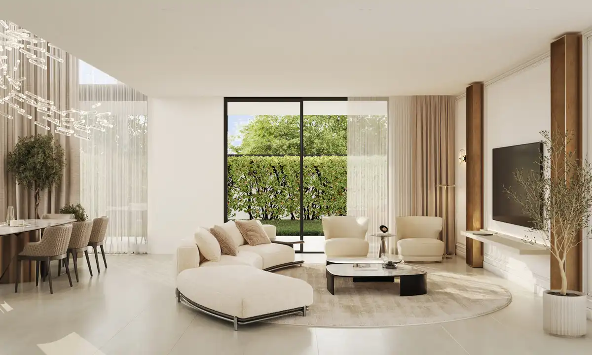 Sala de estar de Casa o chalet en venta en Marbella con Aire acondicionado, Jardín privado y Terraza