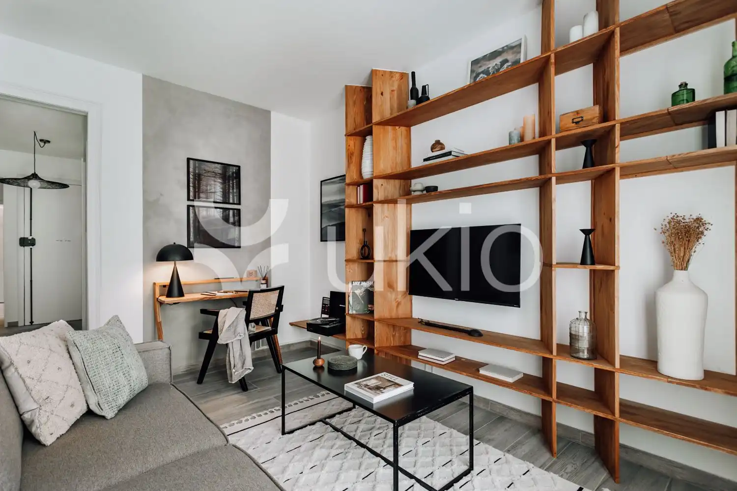 Sala d'estar de Apartament de lloguer en Barcelona amb Aire condicionat, Moblat i Forn