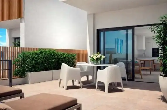 Terrassa de Casa adosada en venda en Moncofa amb Calefacció, Jardí privat i Parquet