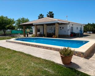 Swimming pool of Country house for sale in La Algaba  with Air Conditioner, Private garden and Swimming Pool