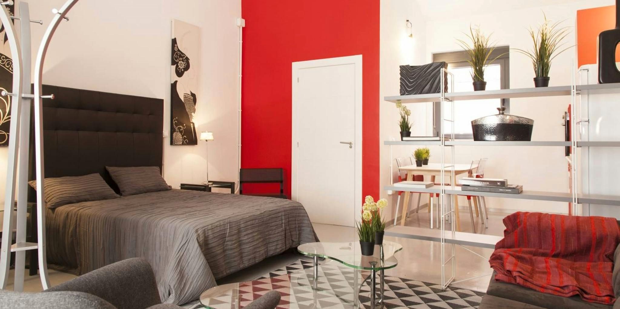 Schlafzimmer von Wohnung zur Miete in  Madrid Capital mit Klimaanlage, Heizung und Möbliert