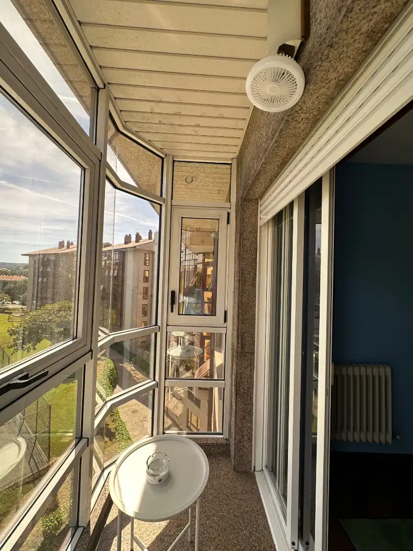 Balcony of Flat for rent in Santiago de Compostela   with Heating, Furnished and Oven