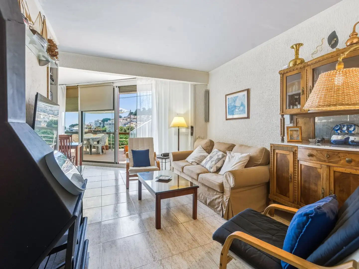 Sala de estar de Piso en venta en Tossa de Mar con Calefacción, Terraza y Trastero