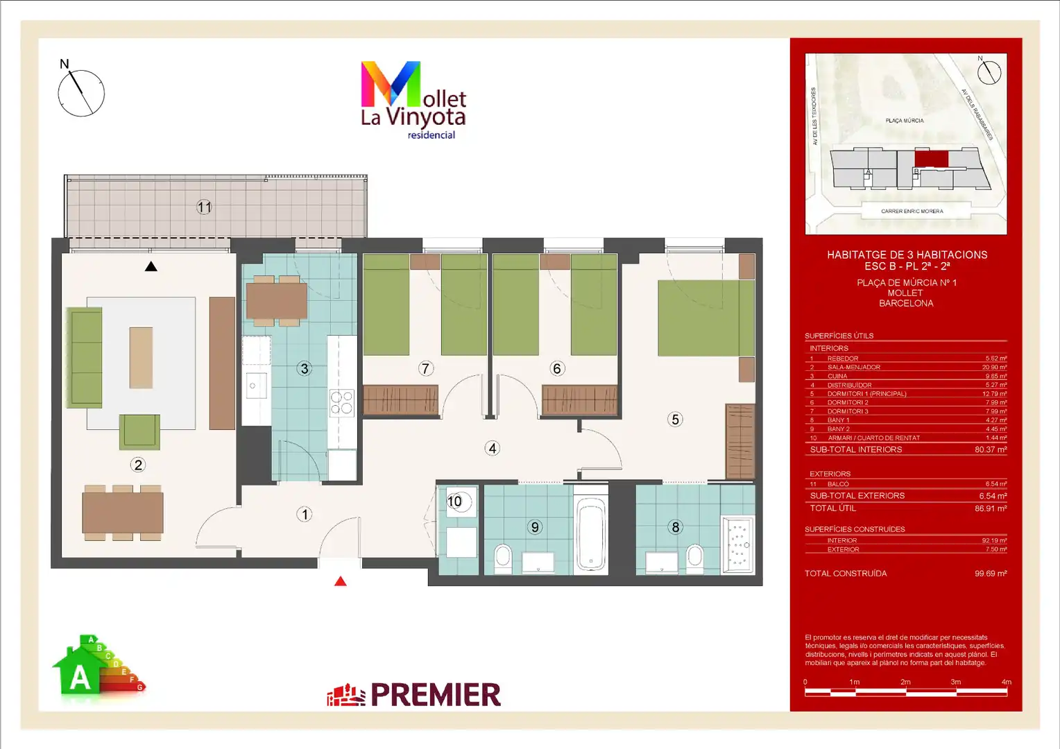 Piso en venta en Mollet del Vallès con Aire acondicionado, Calefacción y Parquet