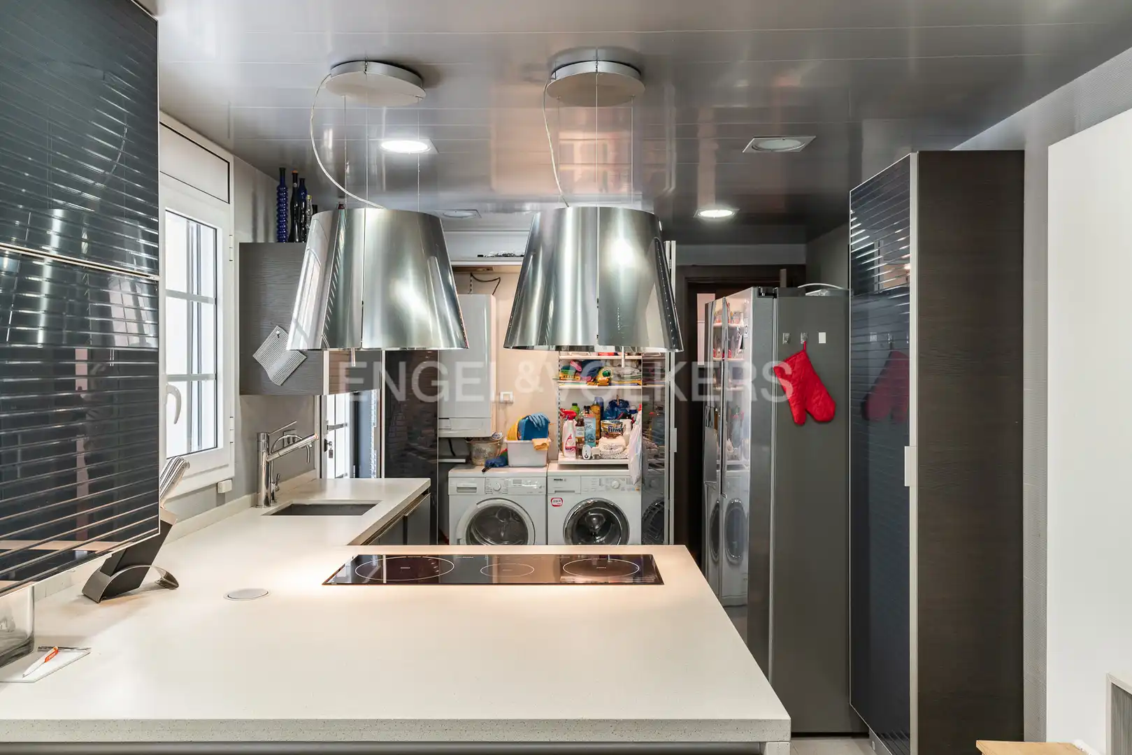 Kitchen of Flat for rent in Caldes d'Estrac  with Air Conditioner, Heating and Private garden