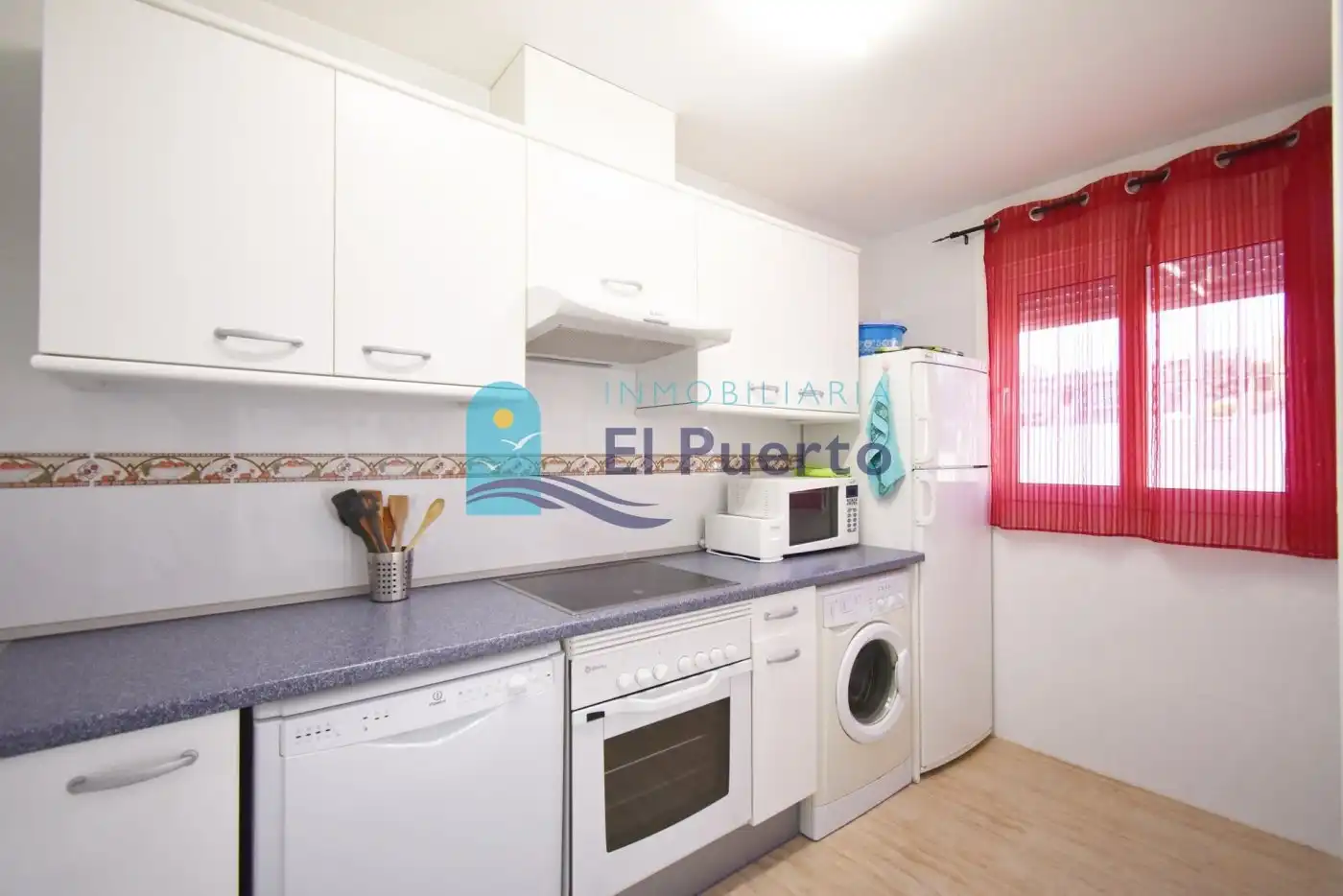 Cocina de Apartamento en venta en Mazarrón con Aire acondicionado, Jardín privado y Terraza