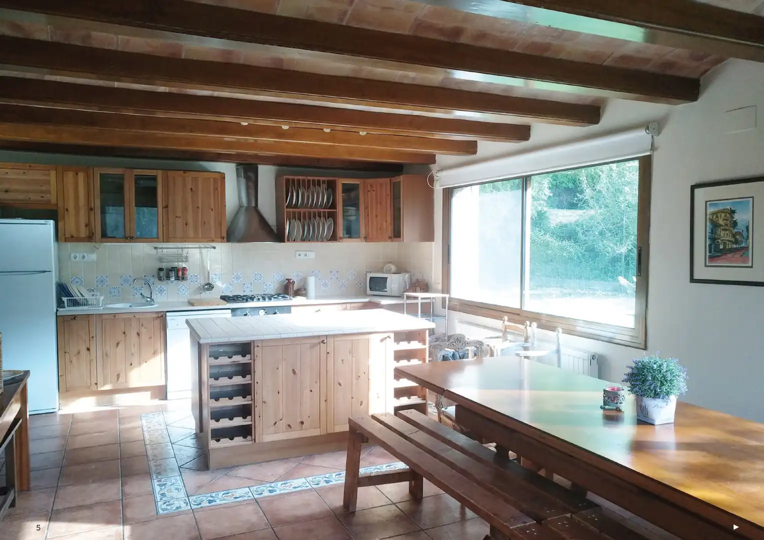 Cuina de Finca rústica en venda en Banyoles amb Calefacció, Jardí privat i Terrassa