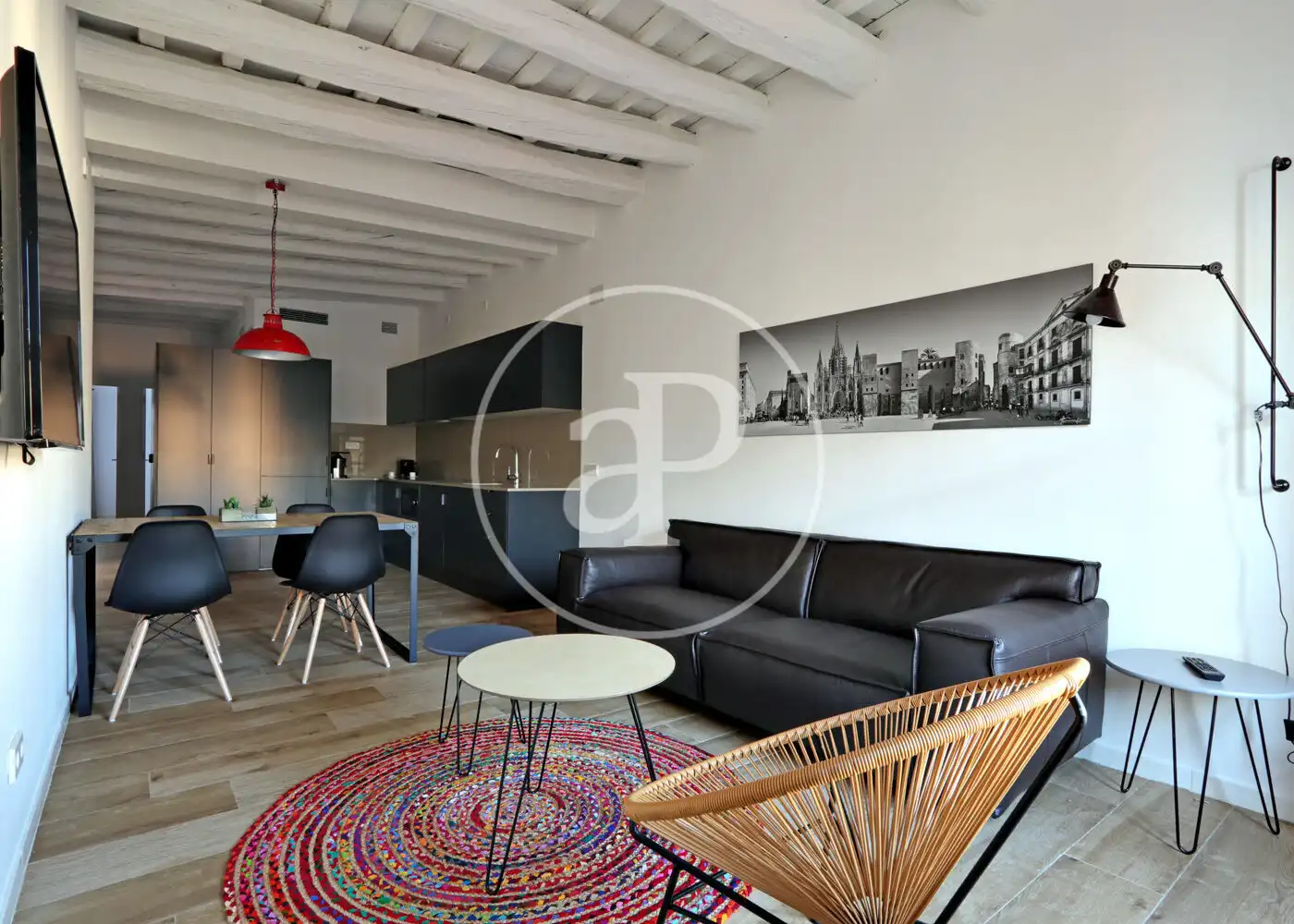 Sala de estar de Piso en venta en Barcelona con Aire acondicionado, Calefacción y Amueblado