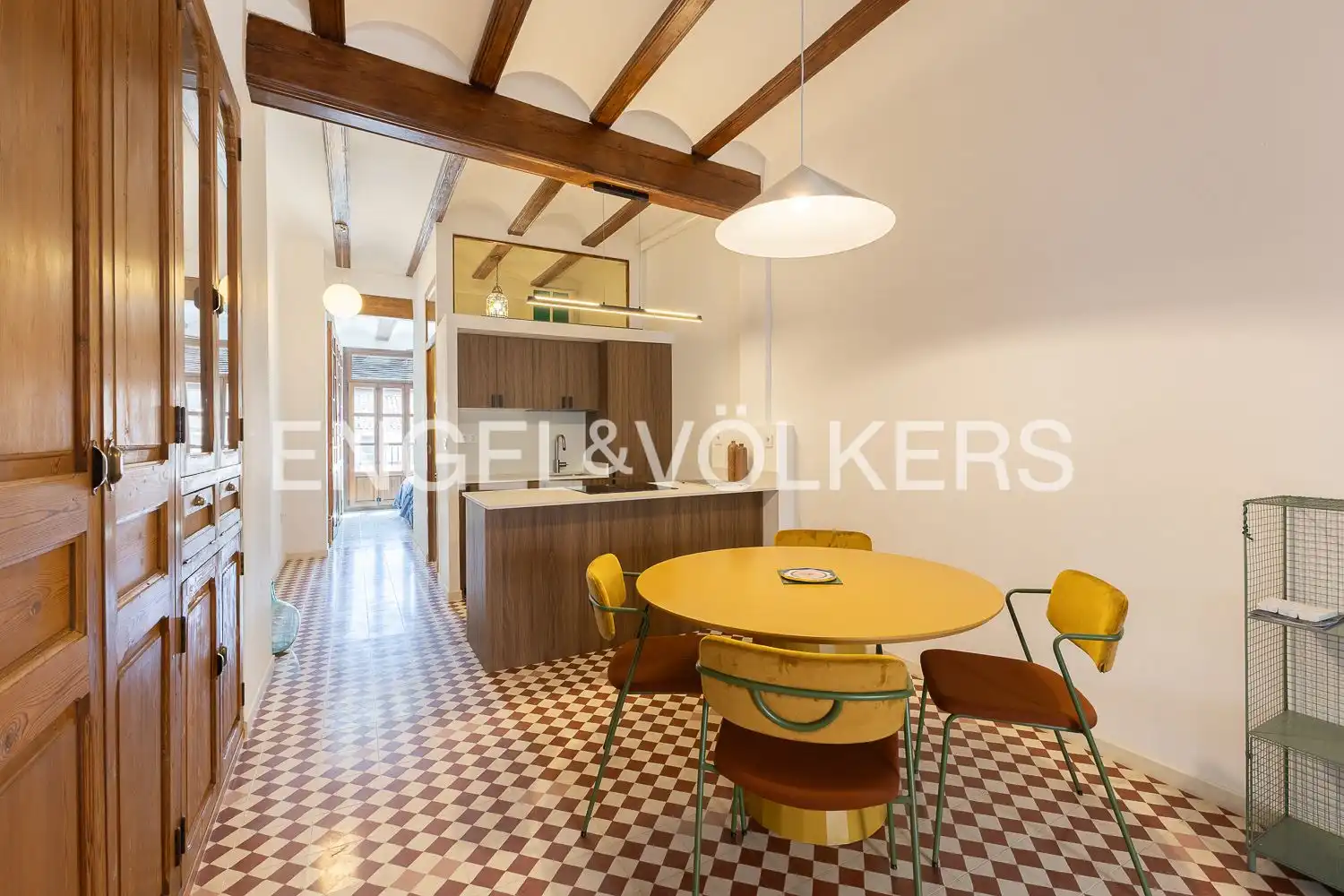Küche von Wohnung zur Miete in Valencia mit Heizung und Balkon
