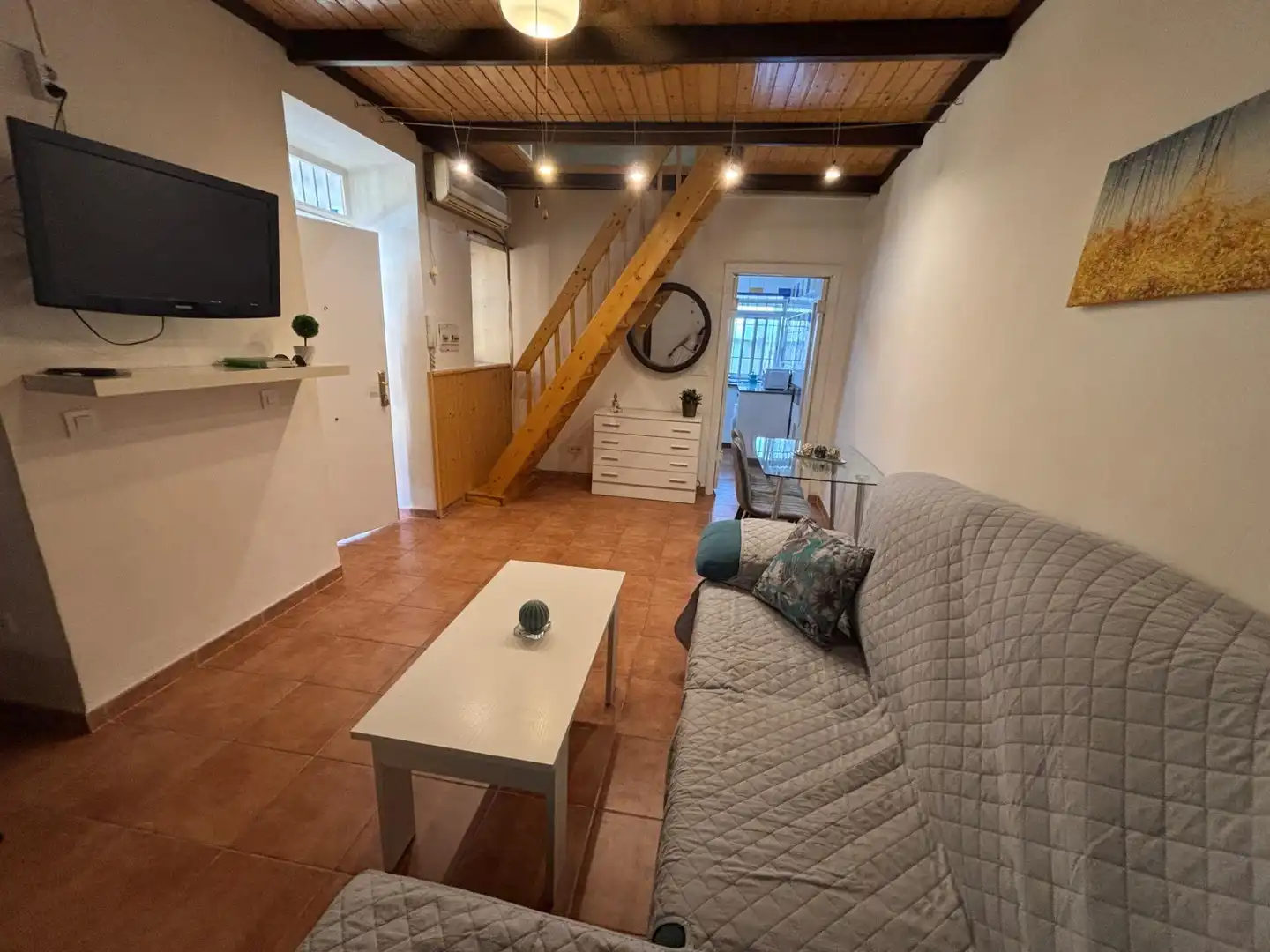 Sala de estar de Estudio de alquiler en Córdoba con Aire acondicionado y Amueblado