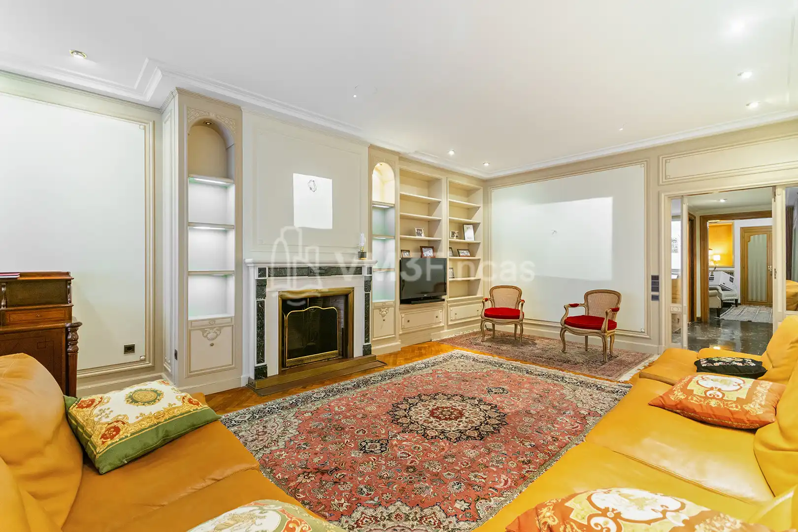 Wohnzimmer von Wohnung zur Miete in Barcelona mit Klimaanlage, Heizung und Parkett
