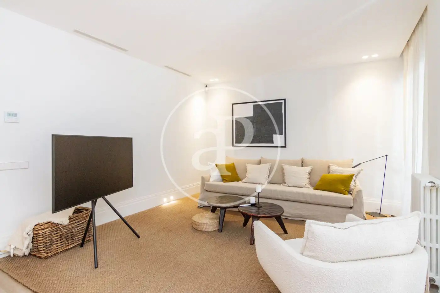 Wohnzimmer von Wohnung zum Verkauf in Madrid mit Klimaanlage, Heizung und Balkon