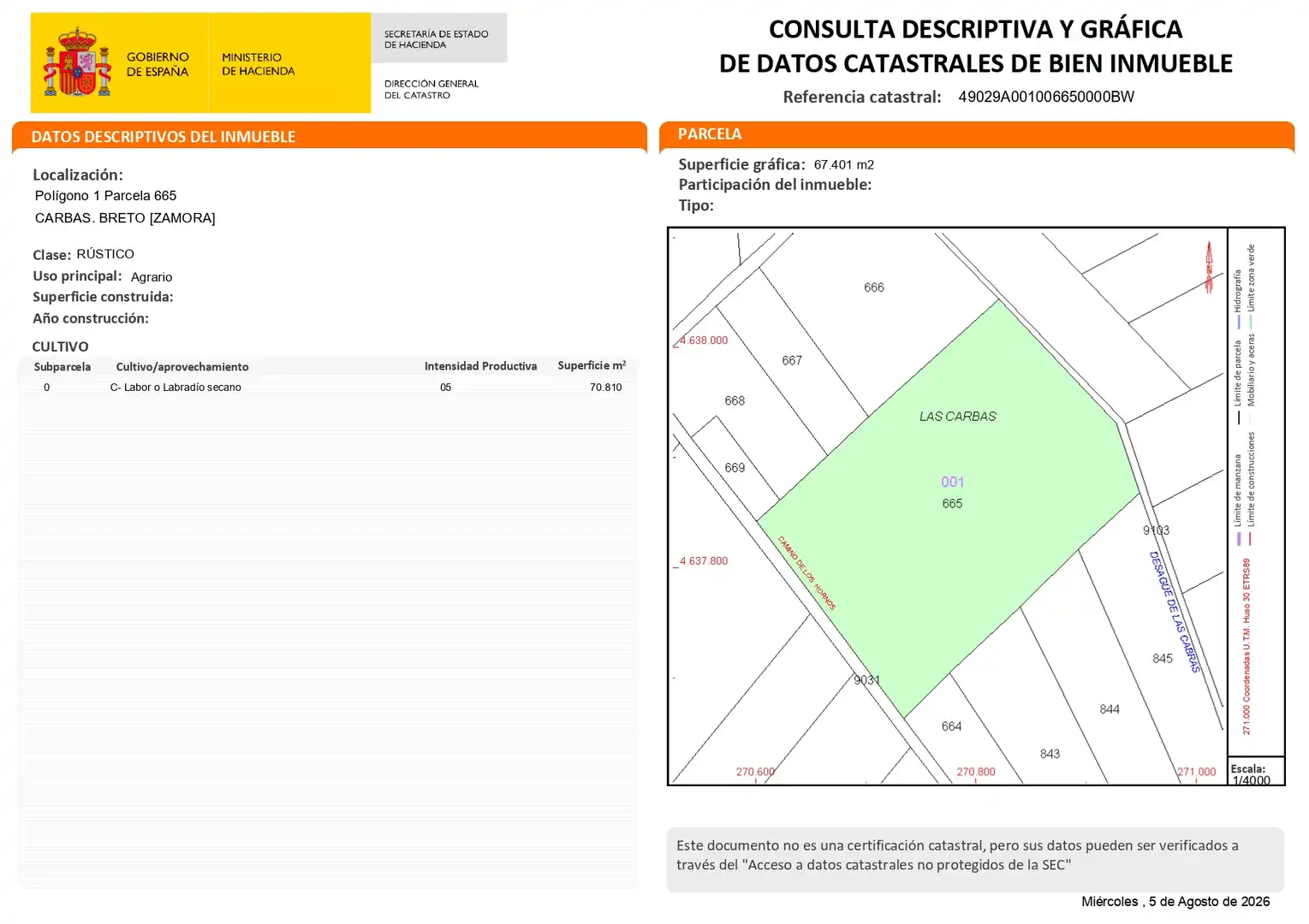 Vista exterior de Terreno en venta en Bretó