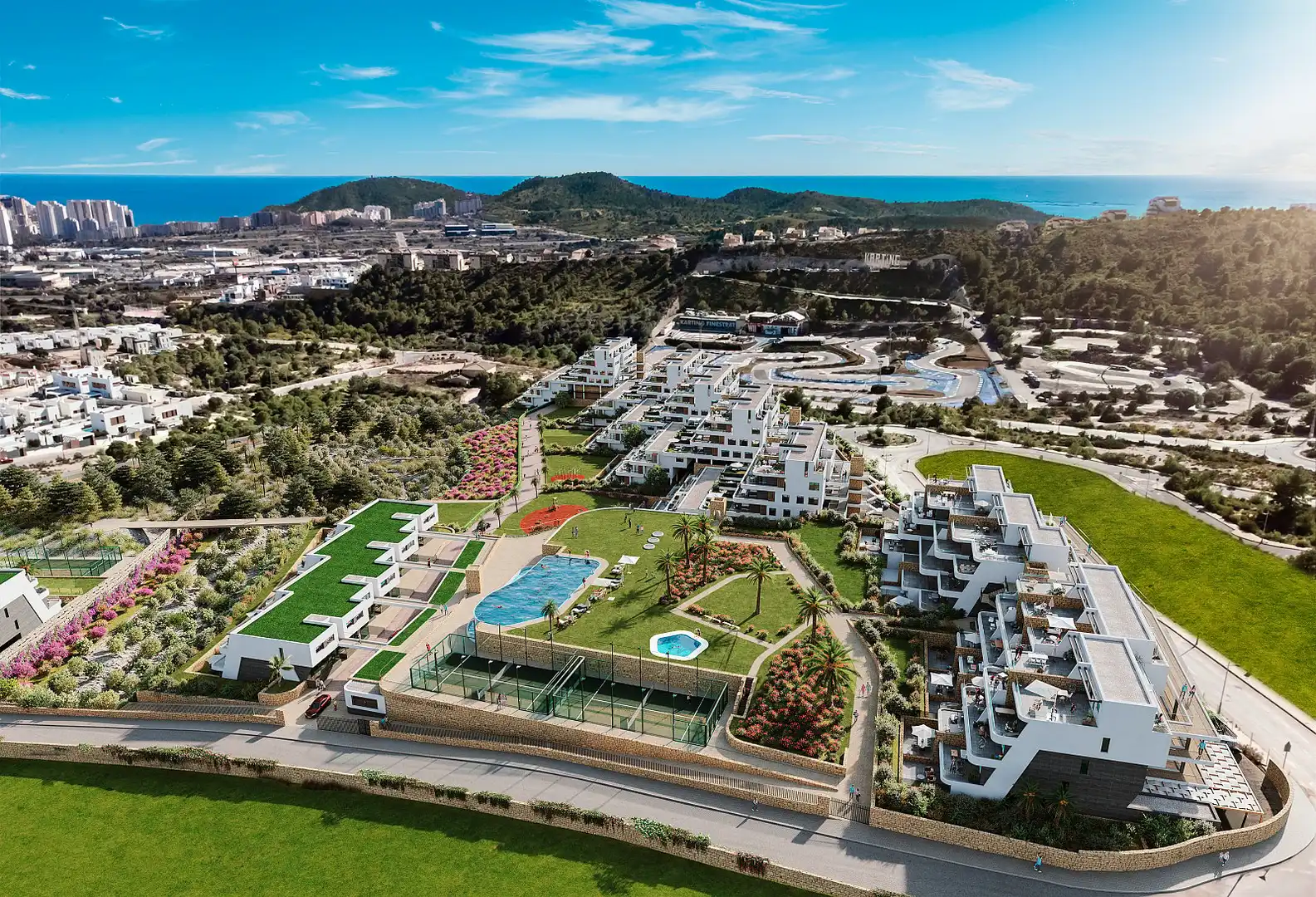 Apartamento con terraza en venta en Balcón de Finestrat - Terra Marina