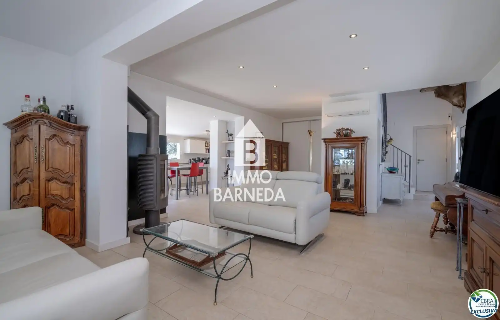 Sala de estar de Casa o chalet en venta en Palau-saverdera con Aire acondicionado, Calefacción y Jardín privado