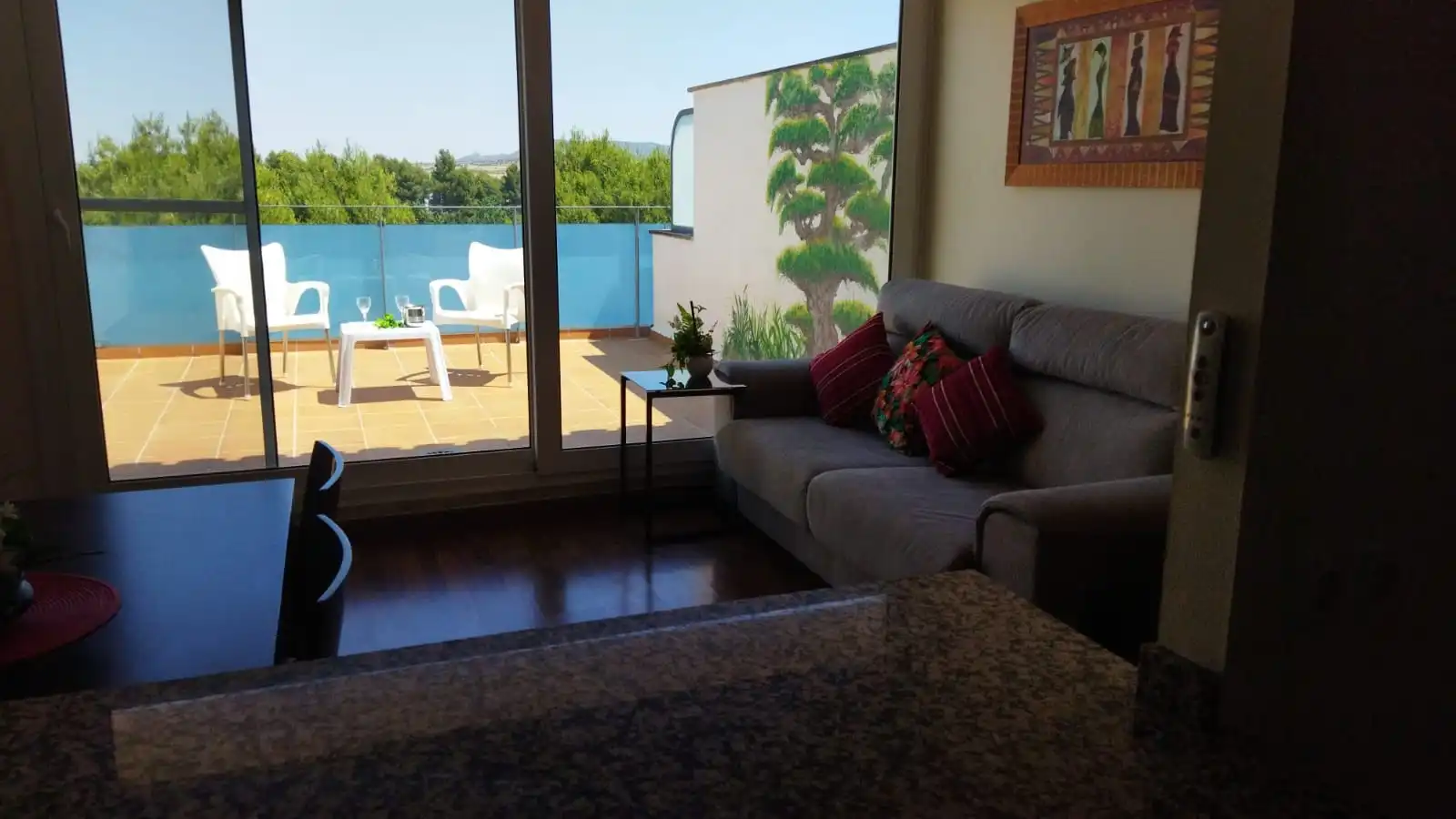 Wohnzimmer von Wohnung zur Miete in Almansa mit Klimaanlage, Heizung und Parkett