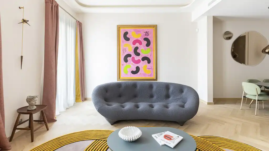 Wohnzimmer von Wohnungen zum Verkauf in Barcelona mit Klimaanlage, Heizung und Terrasse
