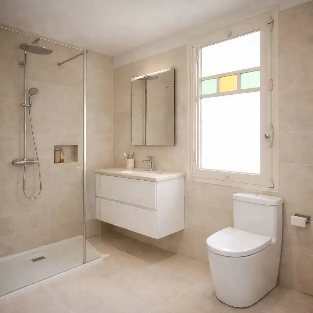 Badezimmer von Haus oder Chalet zur Miete in Tornabous mit Terrasse