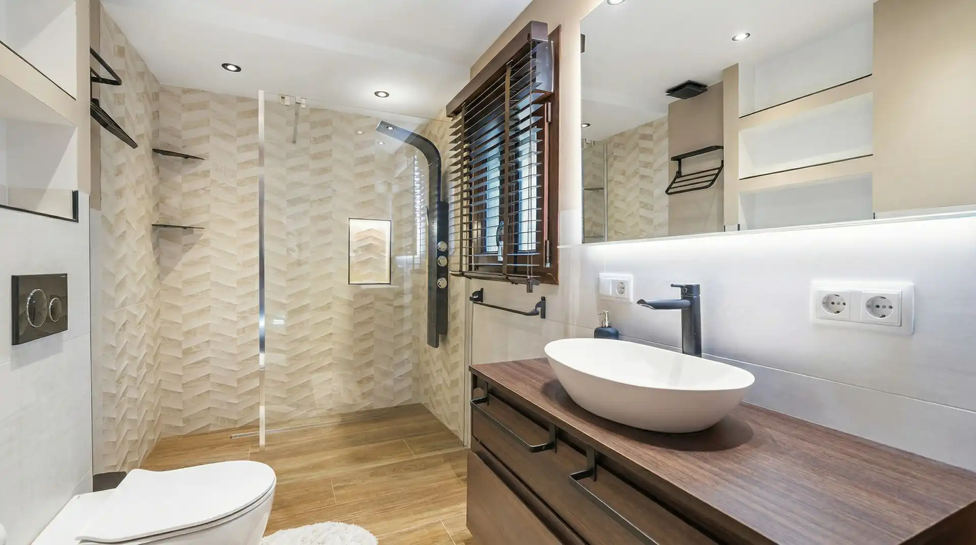 Badezimmer von Country house zum Verkauf in Calvià mit Klimaanlage, Heizung und Terrasse