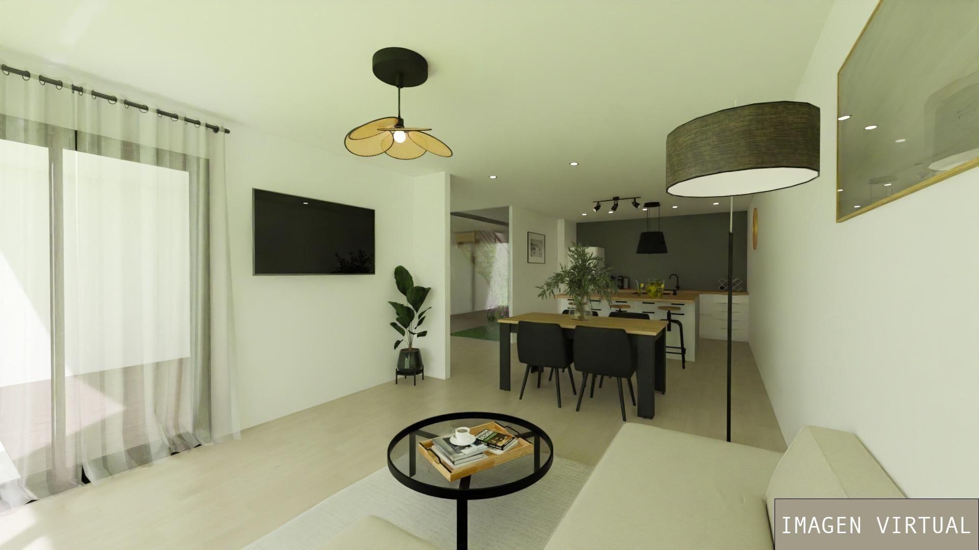 Sala d'estar de Casa o xalet en venda en Burjassot amb Jardí privat, Terrassa i Traster