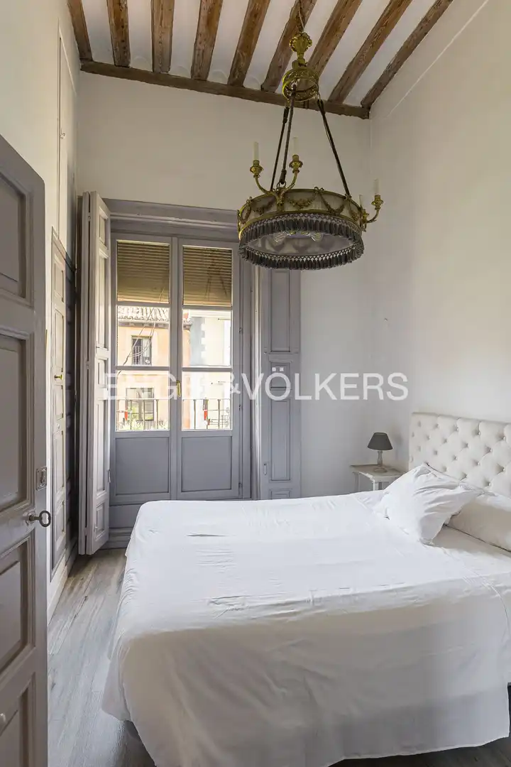 Schlafzimmer von Wohnung zur Miete in Madrid mit Klimaanlage, Heizung und Abstellraum