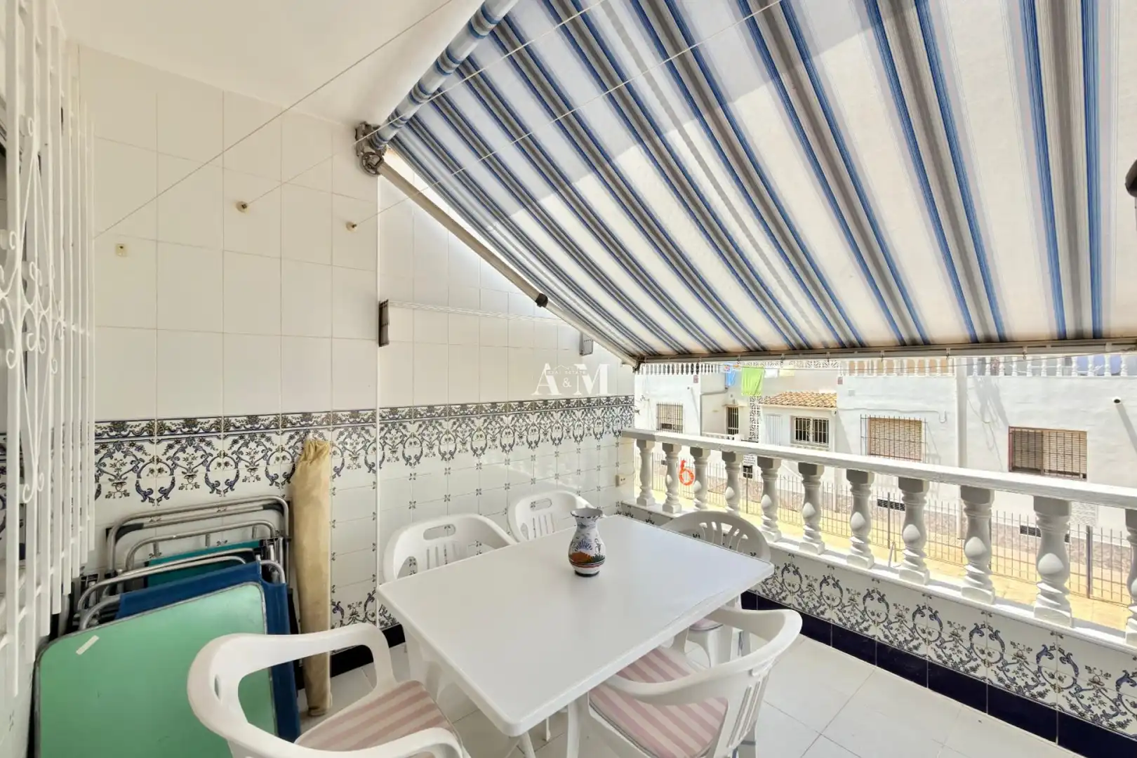 Terrasse von Einfamilien-Reihenhaus zur Miete in San Javier mit Klimaanlage, Heizung und Terrasse