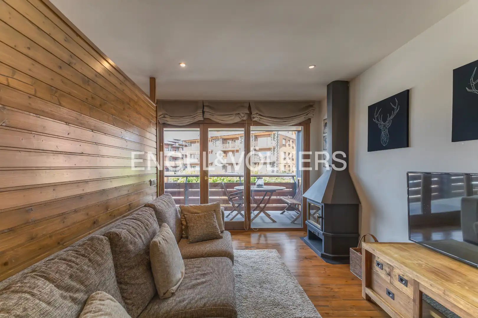 Sala de estar de Apartamento en venta en Llívia con Calefacción, Parquet y Terraza