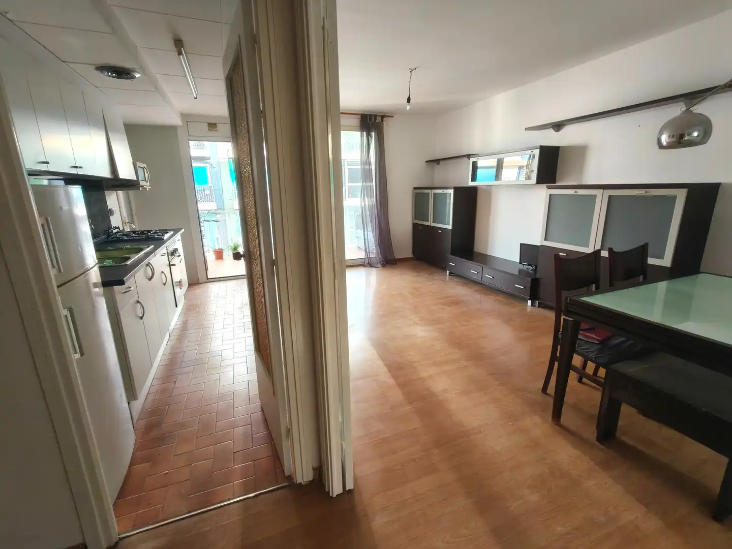 Kitchen of Flat for sale in Pineda de Mar  with Parquet flooring, Terrace and Furnished