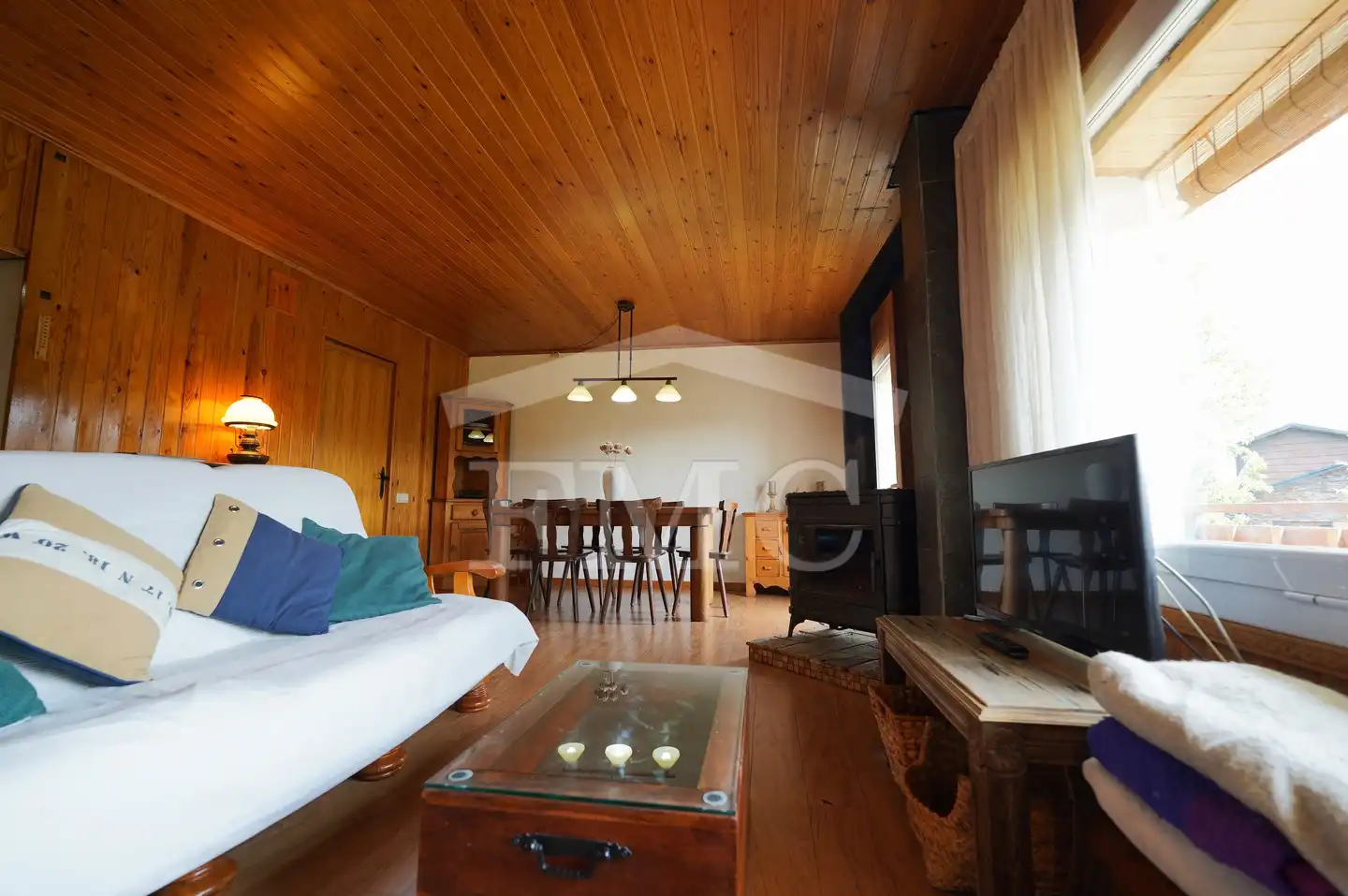 Sala de estar de Piso en venta en Alp con Calefacción, Parquet y Terraza