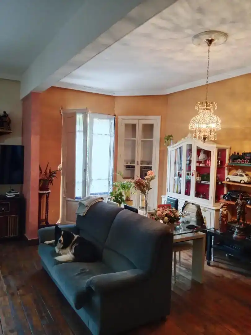 Living room of Flat for sale in A Peroxa   with Parquet flooring, Furnished and Oven