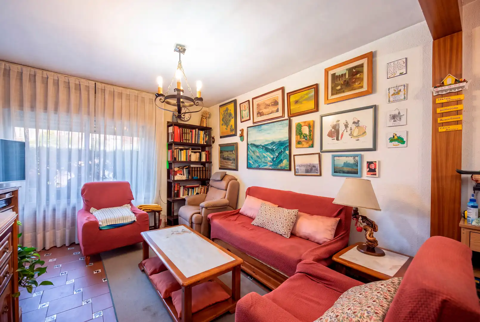 Sala de estar de Casa adosada en venta en Madrid con Calefacción, Jardín privado y Trastero