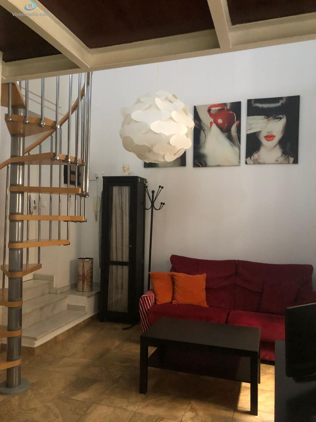 Living room of Apartment to rent in  Cádiz Capital  with Air Conditioner and Heating