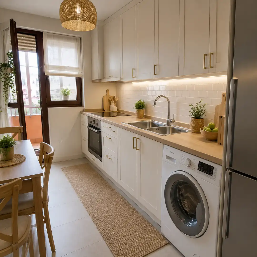 Cocina de Piso en venta en Getxo  con Calefacción, Parquet y Terraza