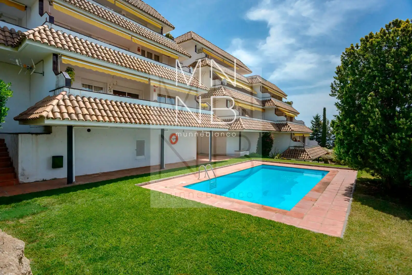 Garten von Wohnung zur Miete in Sant Vicenç de Montalt mit Klimaanlage, Heizung und Terrasse
