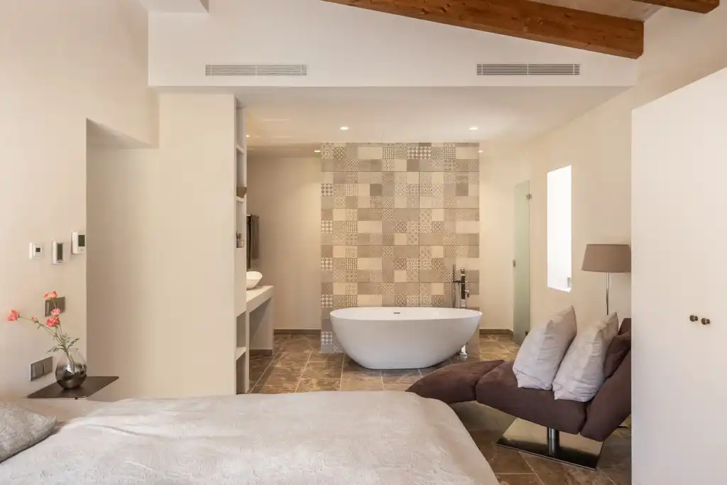 Baño de Finca rústica en venta en Sineu con Aire acondicionado, Calefacción y Jardín privado
