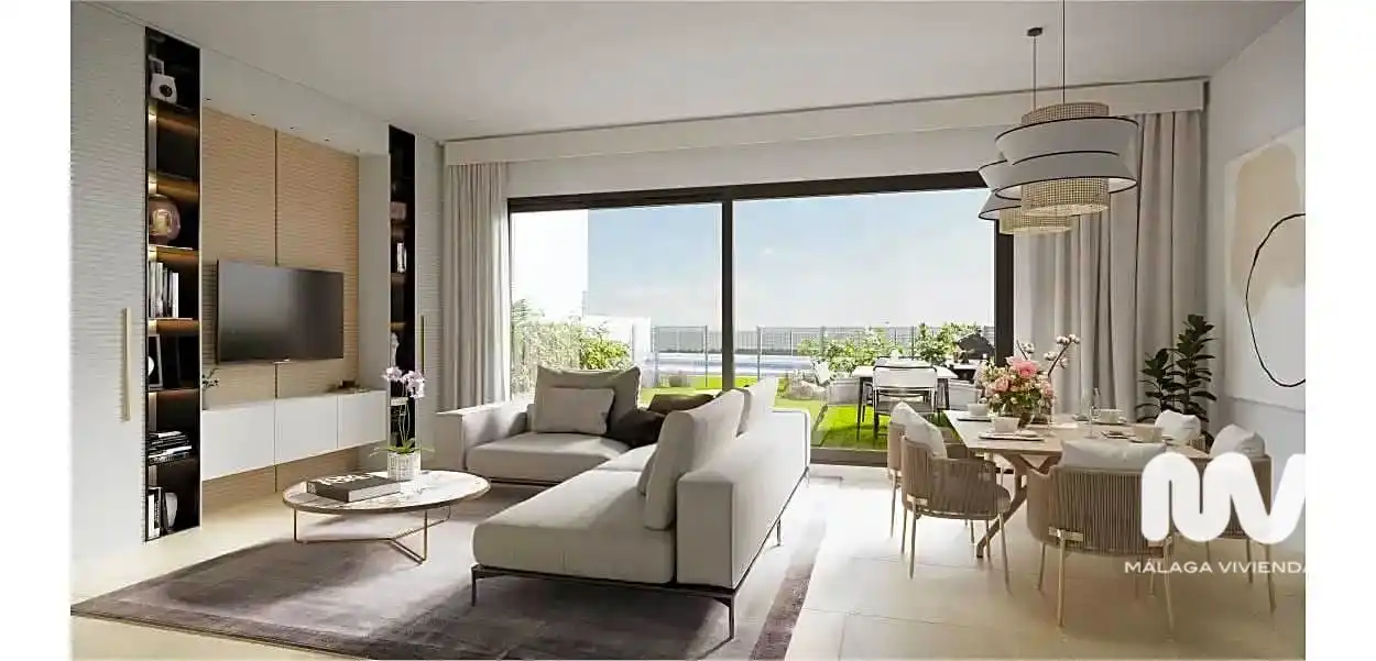 Sala d'estar de Casa o xalet en venda en Vélez-Málaga amb Aire condicionat, Jardí privat i Terrassa
