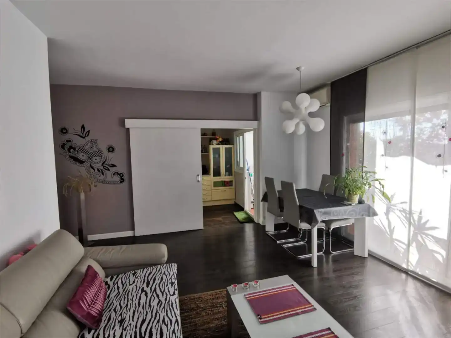 Sala de estar de Piso en venta en Badalona con Aire acondicionado y Balcón
