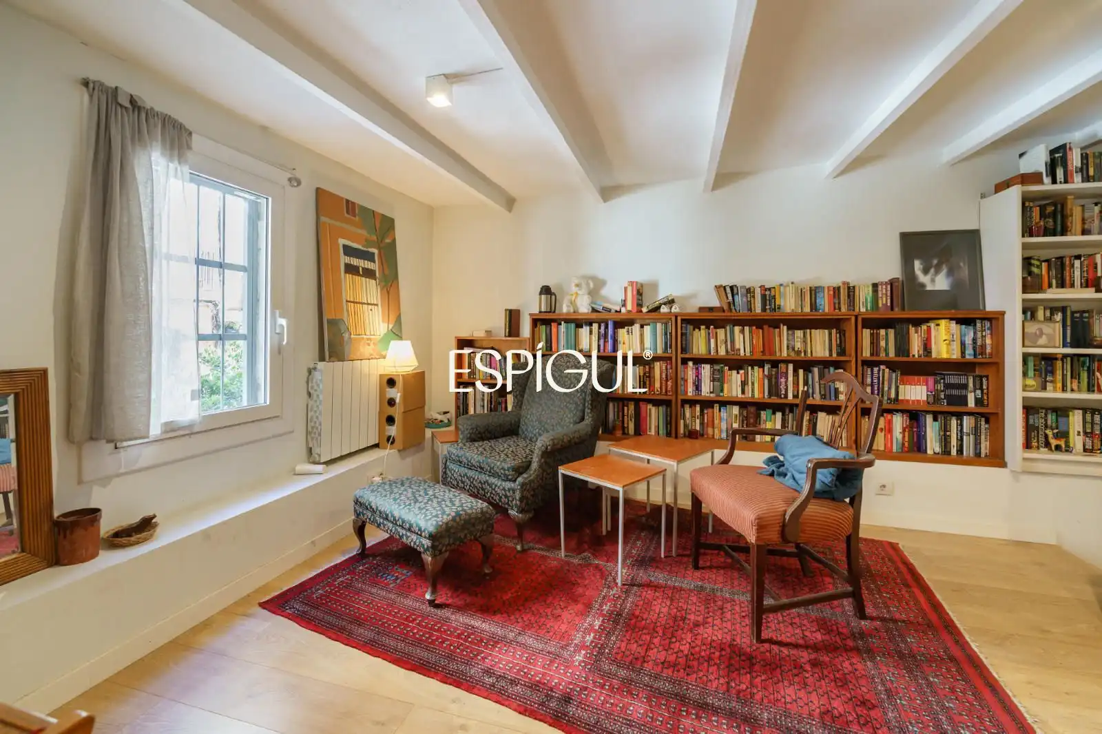 Sala d'estar de Dúplex en venda en Barcelona amb Calefacció, Parquet i Terrassa