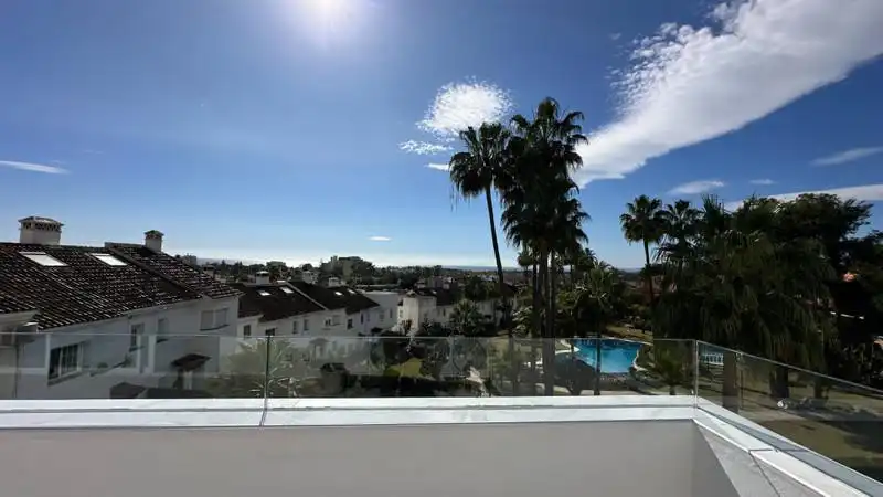 Exterior view of Detached homes for rent in Estepona  with Air Conditioner, Terrace and Storage room