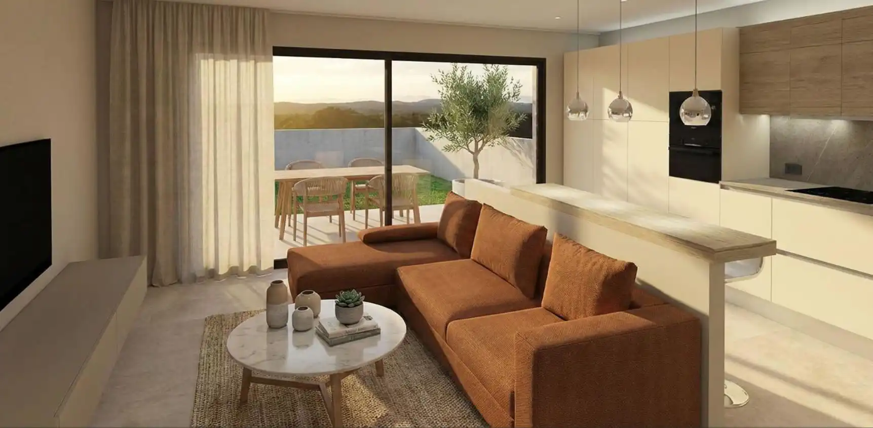 Living room of Detached homes for sale in Cantallops  with Air Conditioner, Heating and Private garden